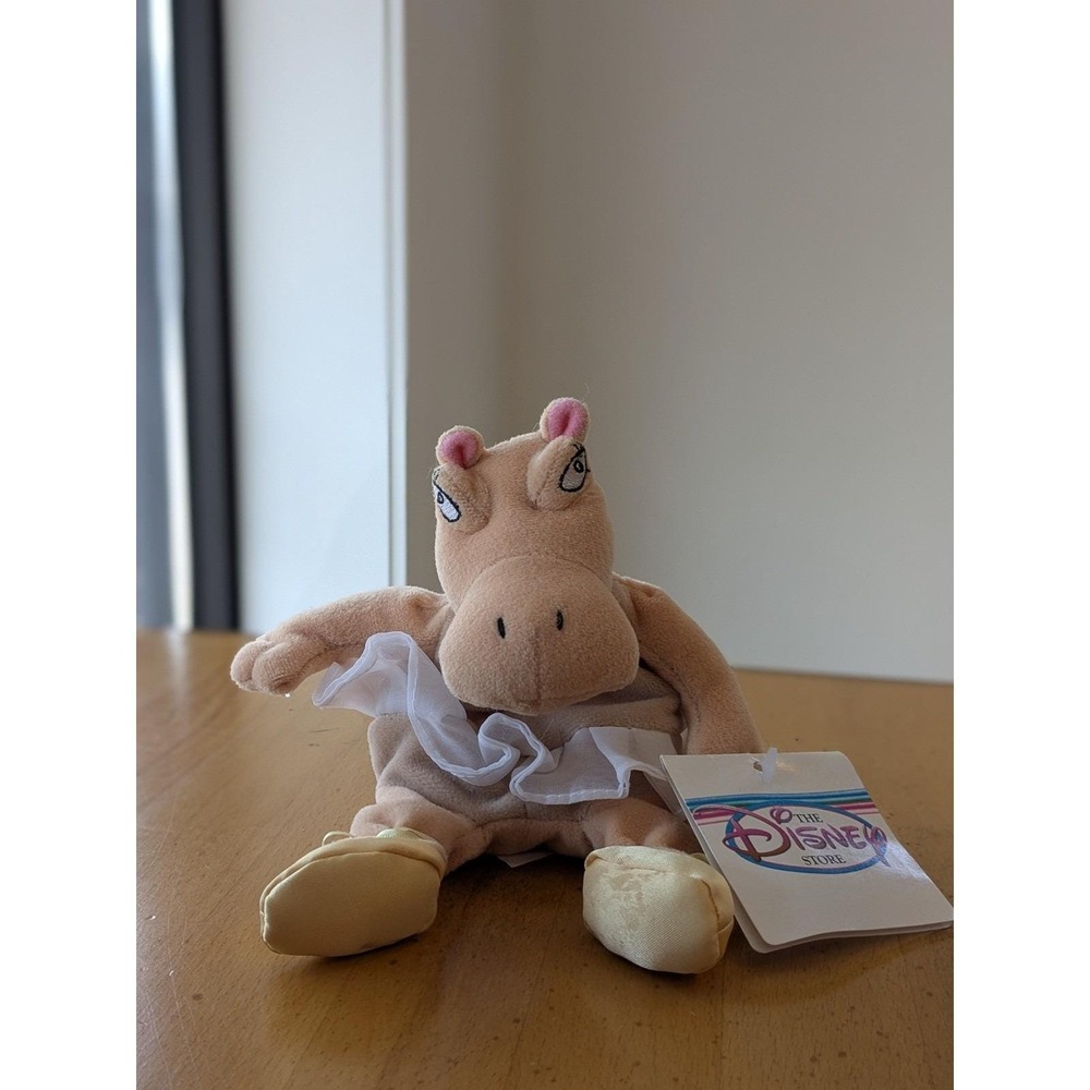Disney Store Fantasia Hippo Ballerina Bean Bag Plush With Tags